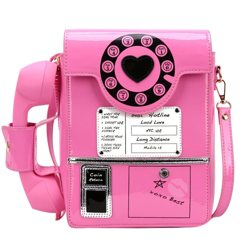 Retro Phone Top-Handle Shoulder Bag