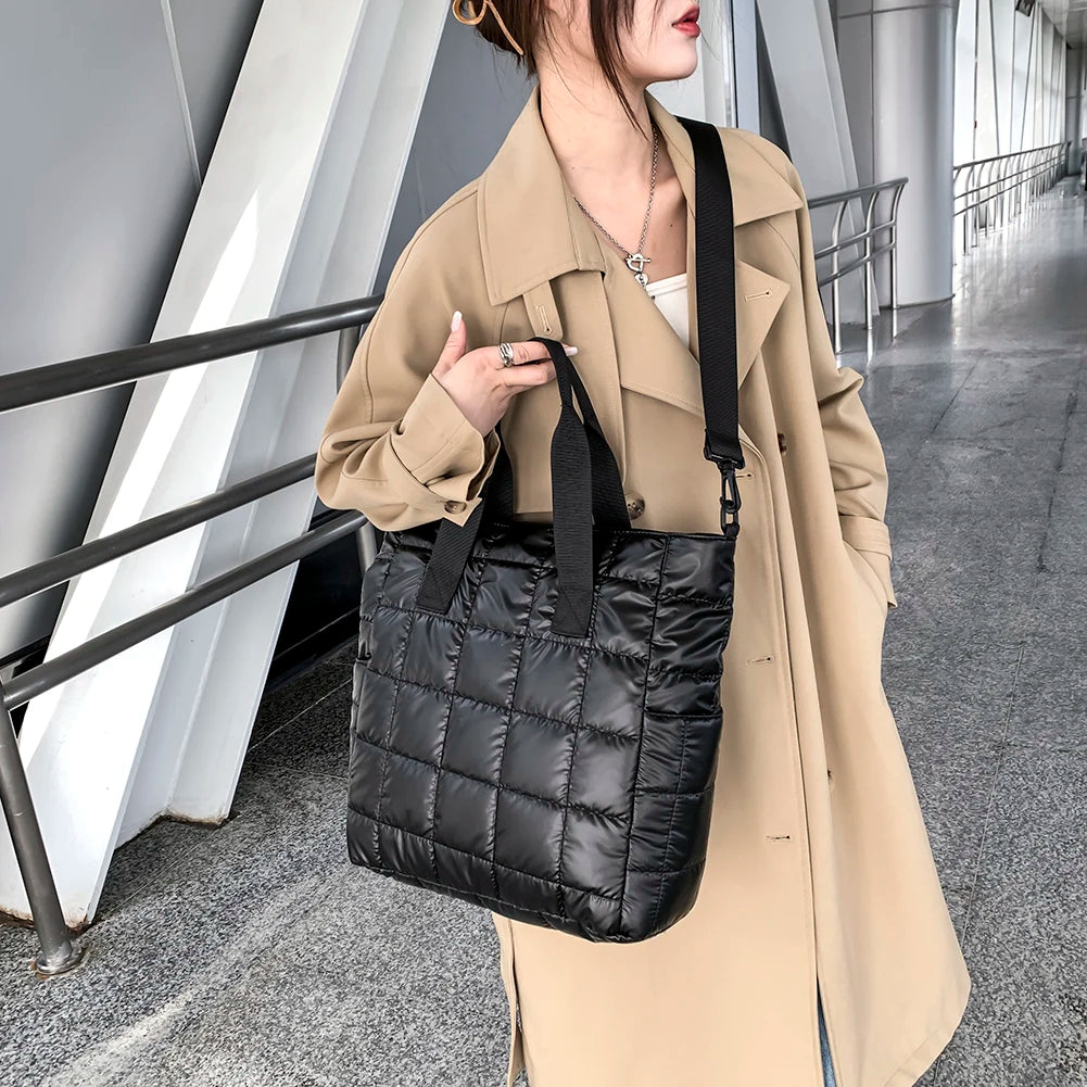 Women Nylon Crossbody Bag Large Capacity Shoulder Bag for Shopping Travel