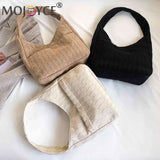 Casual Rhombus Top-Handle Handbag Soft Cloth Large Capacity
