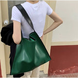 Women Tote Bag Casual Solid Soft High-Capacity Shoulder Bag Handbag