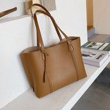 Women Tote Handbag PU Shoulder Bag Soft Leather Shopper Bags