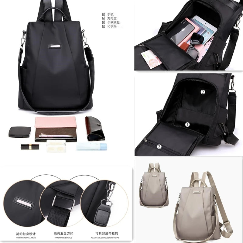 Women Travel Anti-Theft Backpack Oxford Cloth