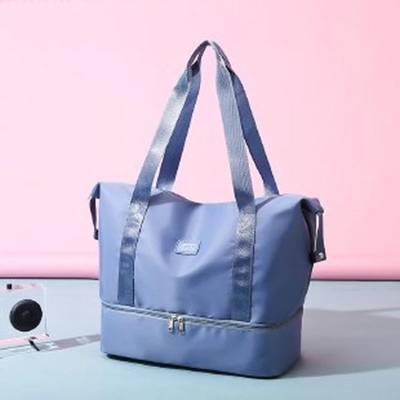Women Travel Shoulder Bags Large Capacity Foldable Tote Luggage