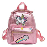 Women Unicorn Laser Backpack Cartoon Animal School Bags