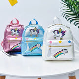 Women Unicorn Laser Backpack Cartoon Animal School Bags