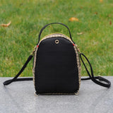 Vintage Mini Backpack Embroidered Flower Zipper Travel Shoulder Bag