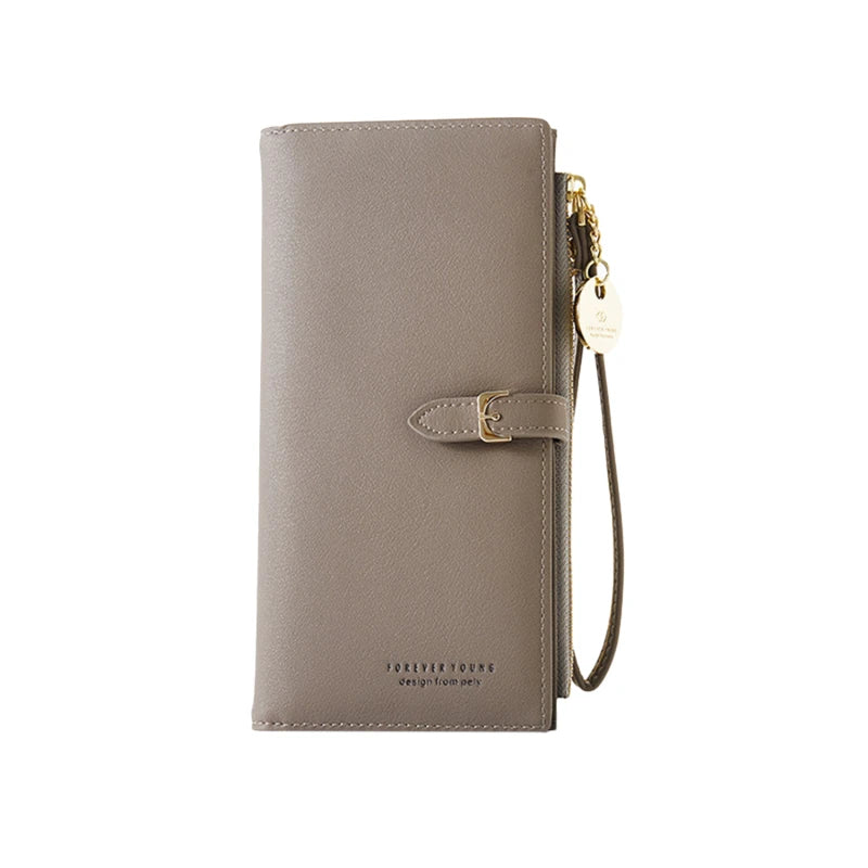 Women Multifunctional PU Leather Long Wallet Clutch Zipper Student Wallet