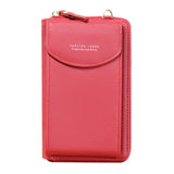 Mini Leather Shoulder Wallet with Phone Holder