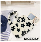 Women Winter Fluffy Purse Pink Leopard Print Shoulder Bag