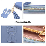 Cat Clutch Bag Letter Print Wallet Tassels Ladies Female Purse