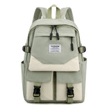 Women Backpack Teenage Girls Schoolbag Double Front Pocket Mochilas Waterproof N