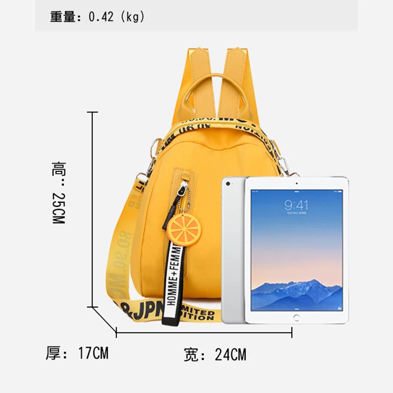 Casual Letter Multi-Function Women Backpack for Teenage Girl