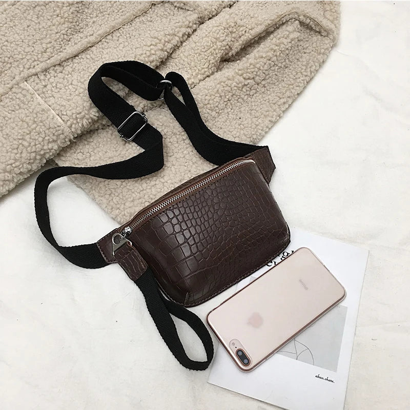 Crocodile Multicolor Messenger Chest Bag Clutch Female Handbag