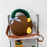 Cartoon Duck Shoulder Bag Big Goose Bag Nylon Cloth Handbag