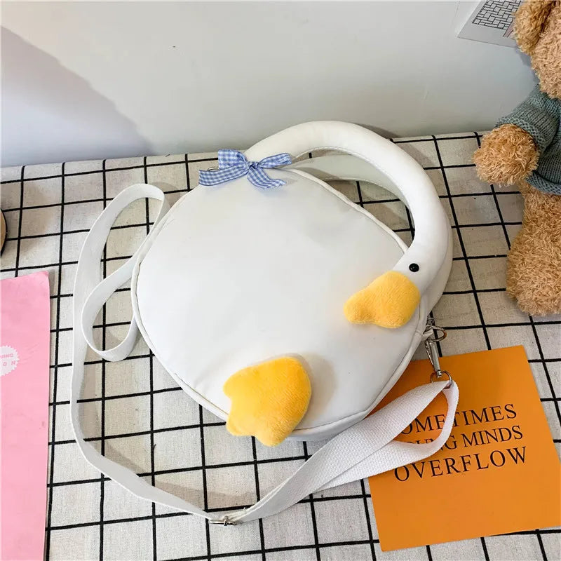 Cartoon Duck Shoulder Bag Big Goose Bag Nylon Cloth Handbag