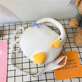 Cartoon Duck Shoulder Bag Big Goose Bag Nylon Cloth Handbag