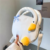 Cartoon Duck Shoulder Bag Big Goose Bag Nylon Cloth Handbag