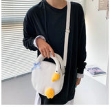 Cartoon Duck Shoulder Bag Big Goose Bag Nylon Cloth Handbag