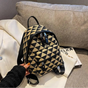 Casual Triangle Geometry Backpack Women's Bag