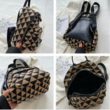 Casual Triangle Geometry Backpack Women's Bag