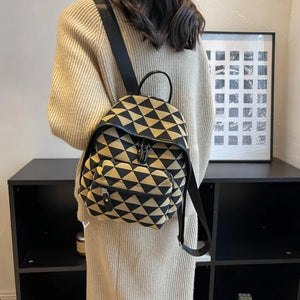 Casual Triangle Geometry Backpack Women's Bag