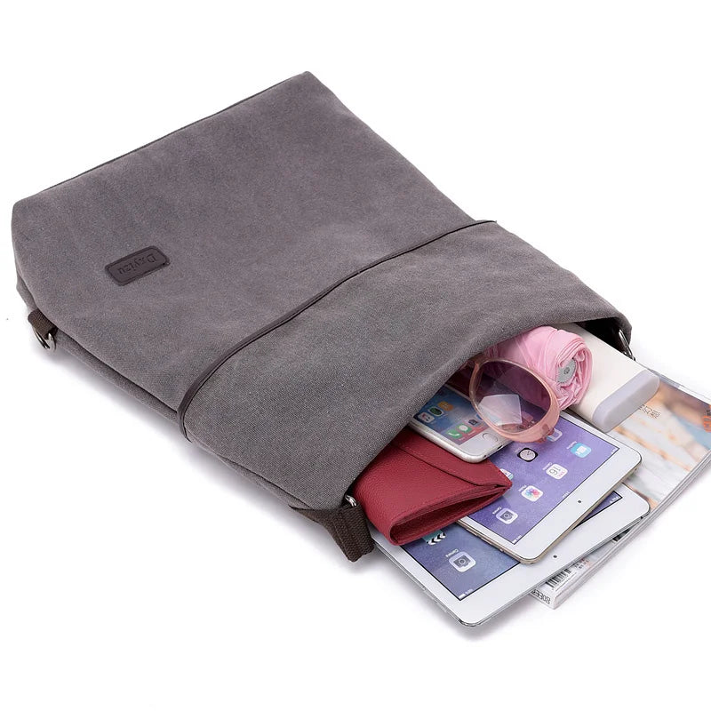 Women's Canvas Backpack Shoulder Bag Large Capacity