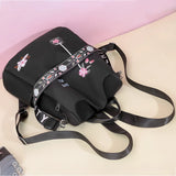 Embroidery Flower Pattern Backpack Large Capacity School Bag