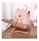 Women's Ostrich Pattern Backpack Multifunctional Small School Shoulder Bag