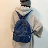 Small Denim Backpack for Teen Girls School Rucksack