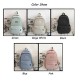 Solid Women's Backpack Multi-pocket Casual Travel Bag High Schoolbag
