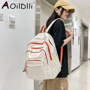 Women's Multi-pocket Casual Backpack for High School Teen