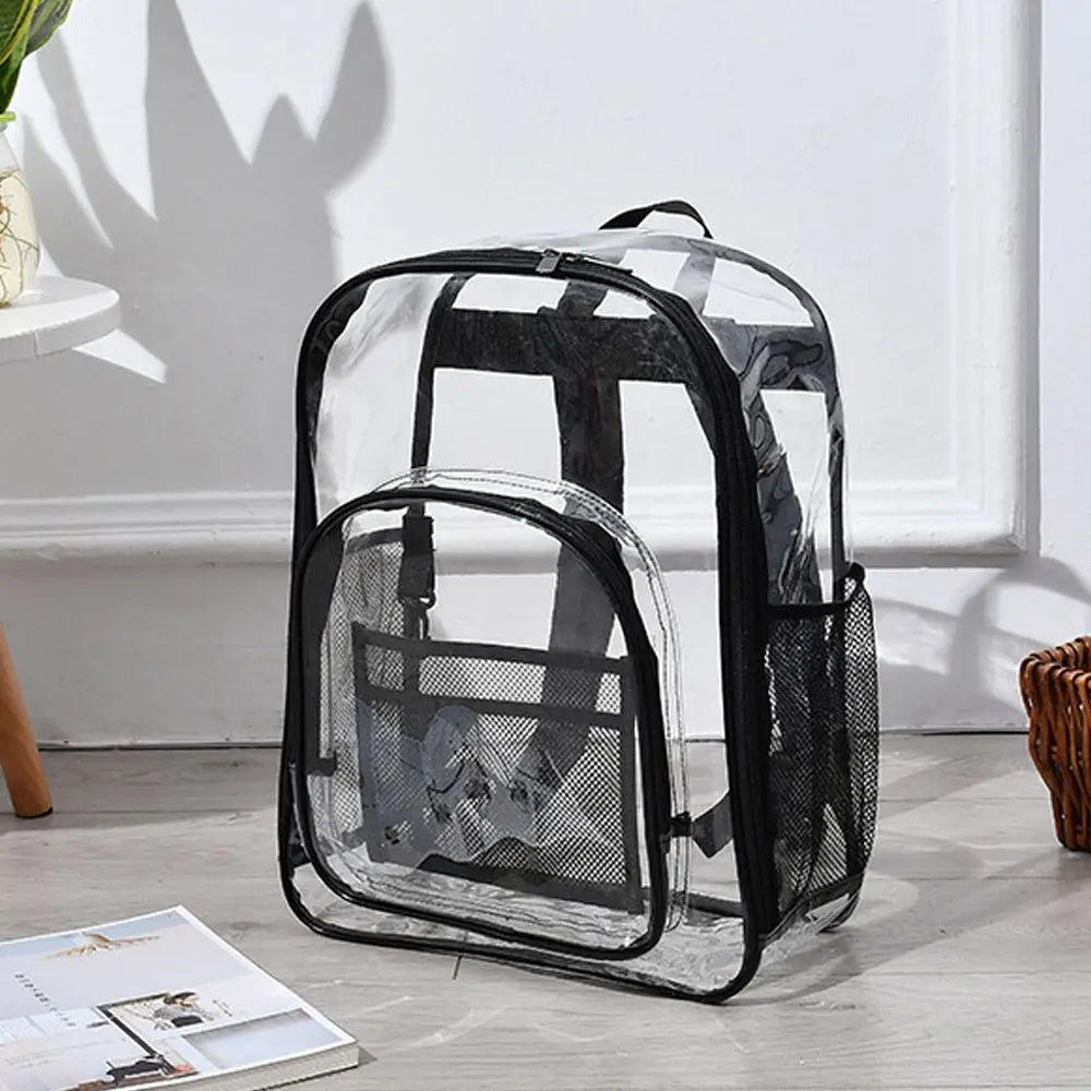 Women's Transparent Waterproof PVC Backpack Large Clear Bag