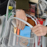 Women's Transparent Waterproof PVC Backpack Large Clear Bag