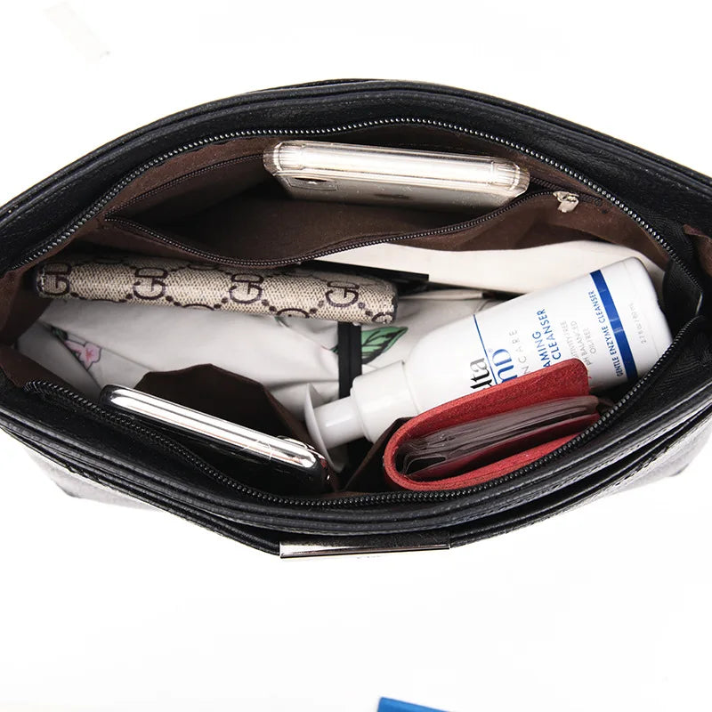 Women's Three Layer Small Bag Crossbody Soft Leather