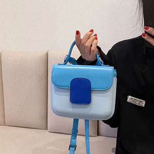 Women's Contrast Square Bag Sweet Single Shoulder Messenger Bag
