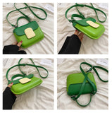 Women's Contrast Square Bag Sweet Single Shoulder Messenger Bag
