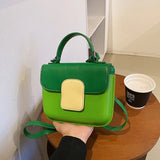 Women's Contrast Square Bag Sweet Single Shoulder Messenger Bag