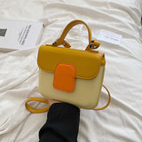 Women's Contrast Square Bag Sweet Single Shoulder Messenger Bag