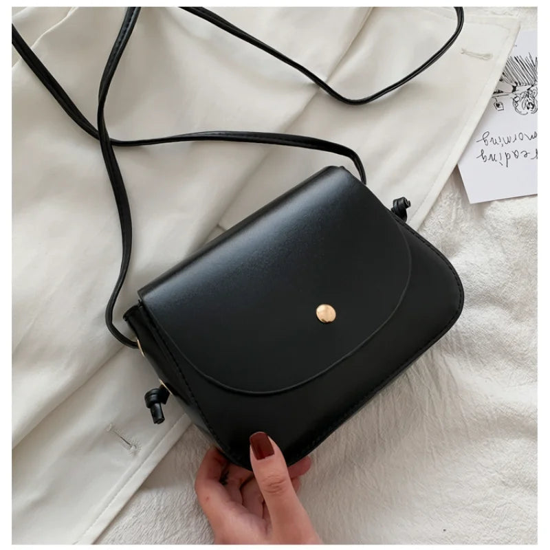 Women's Square Bag PU Messenger Crossbody Handbag