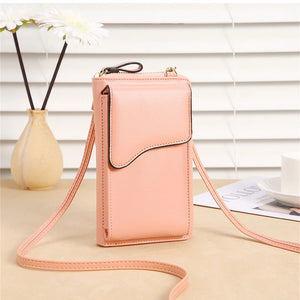 Women's PU Shoulder Bag Crossbody Purse Clutch Wallet Phone Bag