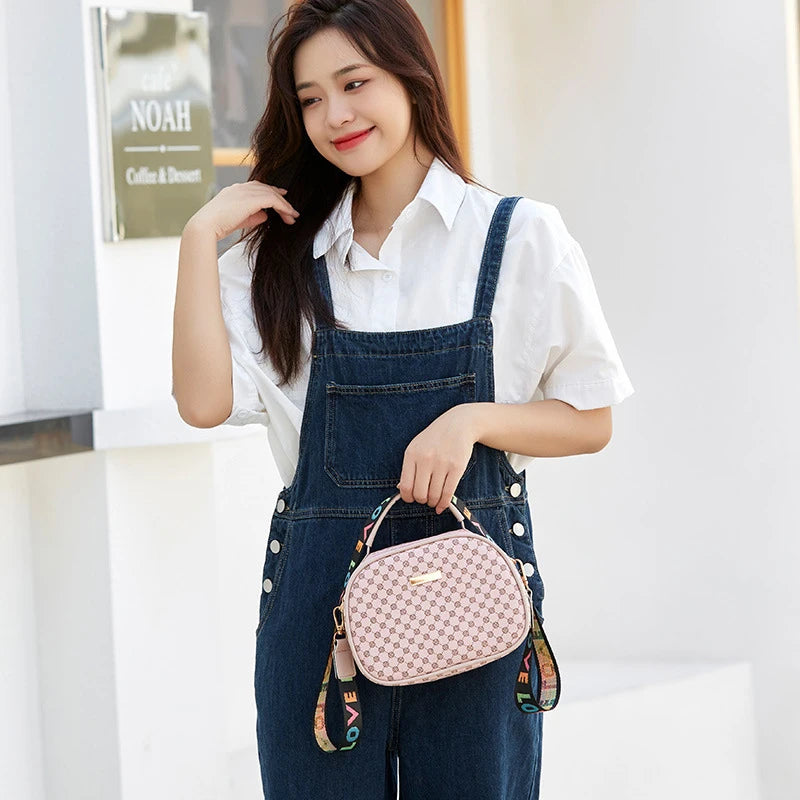 Women's PU Leather Tote Shoulder Bag for Students