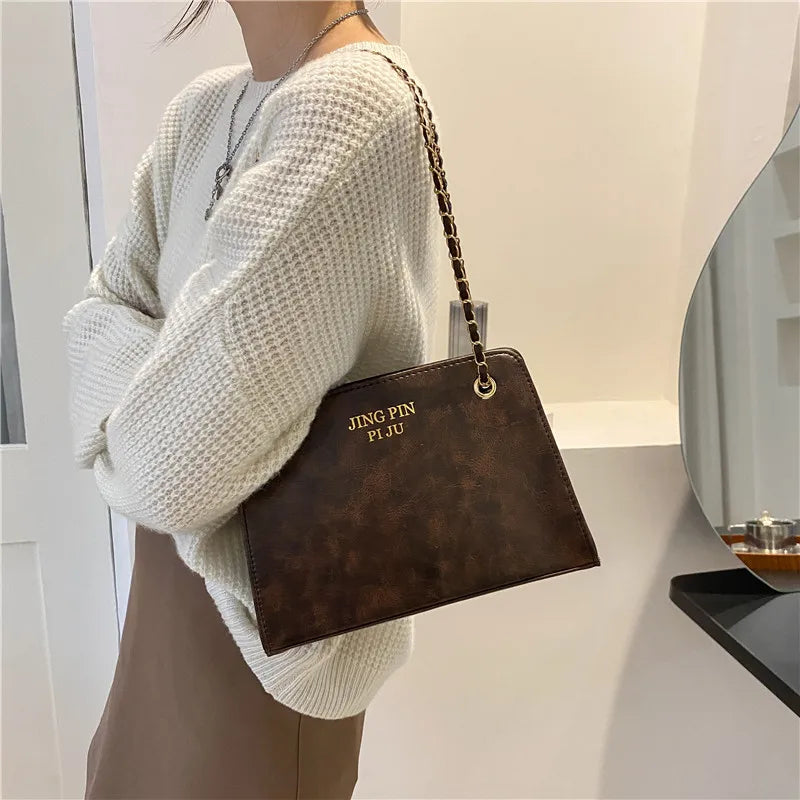 Casual Retro Chain Small Square Single Shoulder Bags For Women