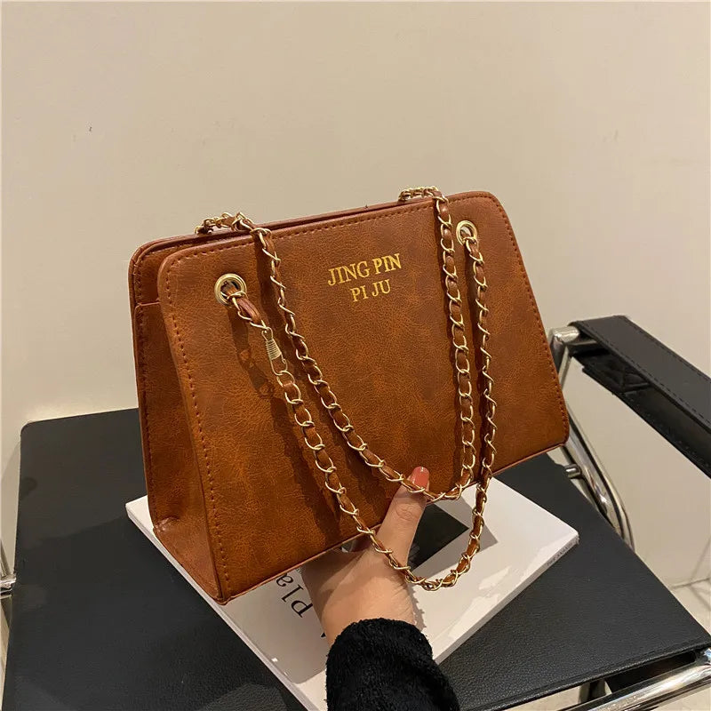 Casual Retro Chain Small Square Single Shoulder Bags For Women
