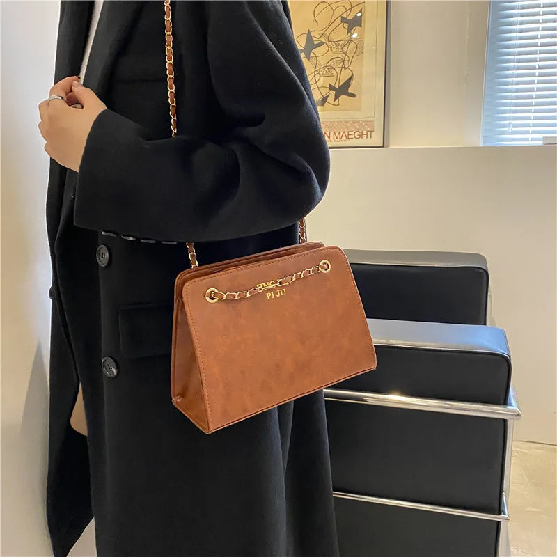 Casual Retro Chain Small Square Single Shoulder Bags For Women