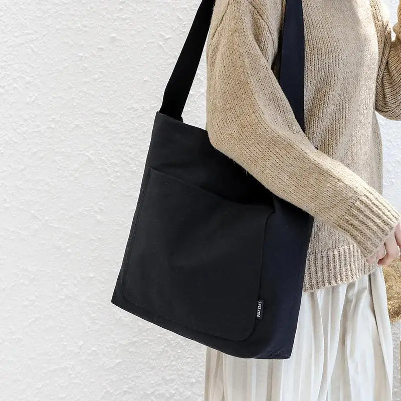 Casual Canvas Shoulder Bag Large Capacity Tote Bag