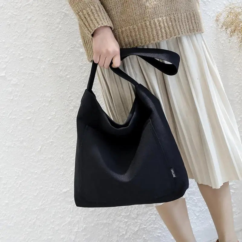 Casual Canvas Shoulder Bag Large Capacity Tote Bag