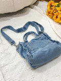 Denim Shopper Bag Streetwear Casual Evening Mini Messenger