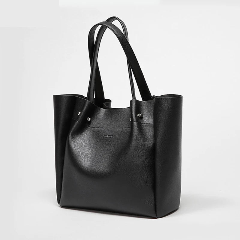 Women's Large Capacity Leather Shoulder Bag Tote