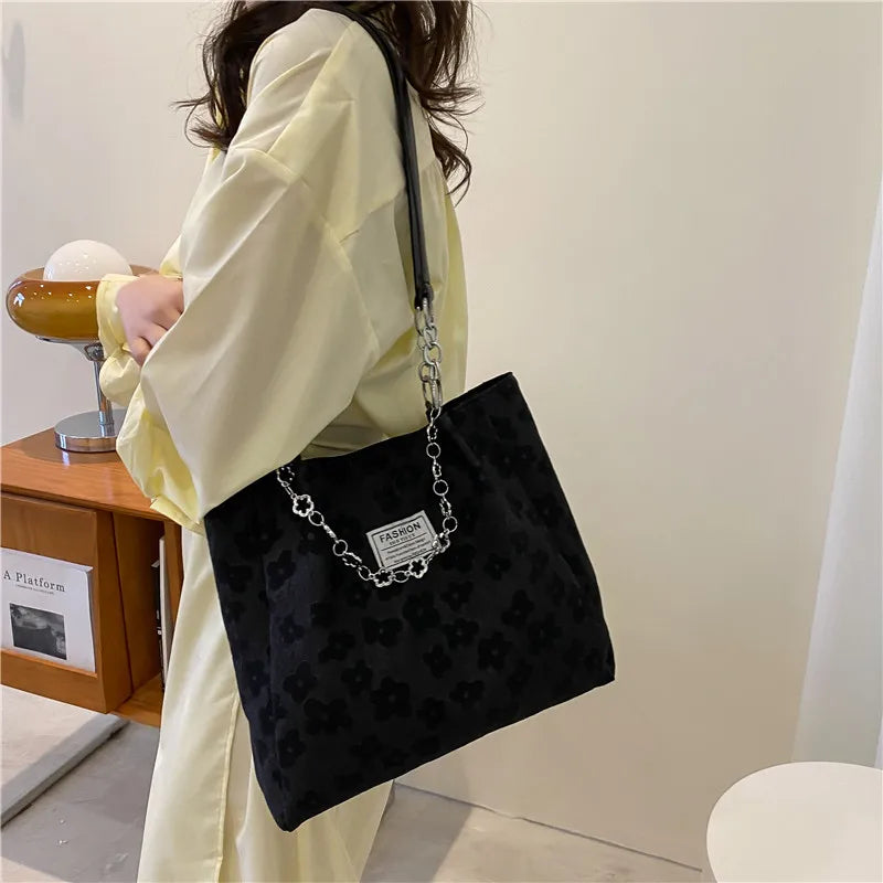 Women's Portable Shoulder Tote Bag Large Capacity Leisure Underarm