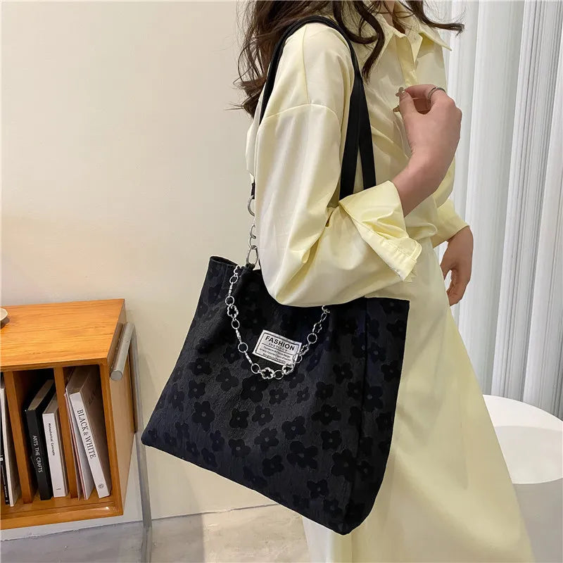Women's Portable Shoulder Tote Bag Large Capacity Leisure Underarm